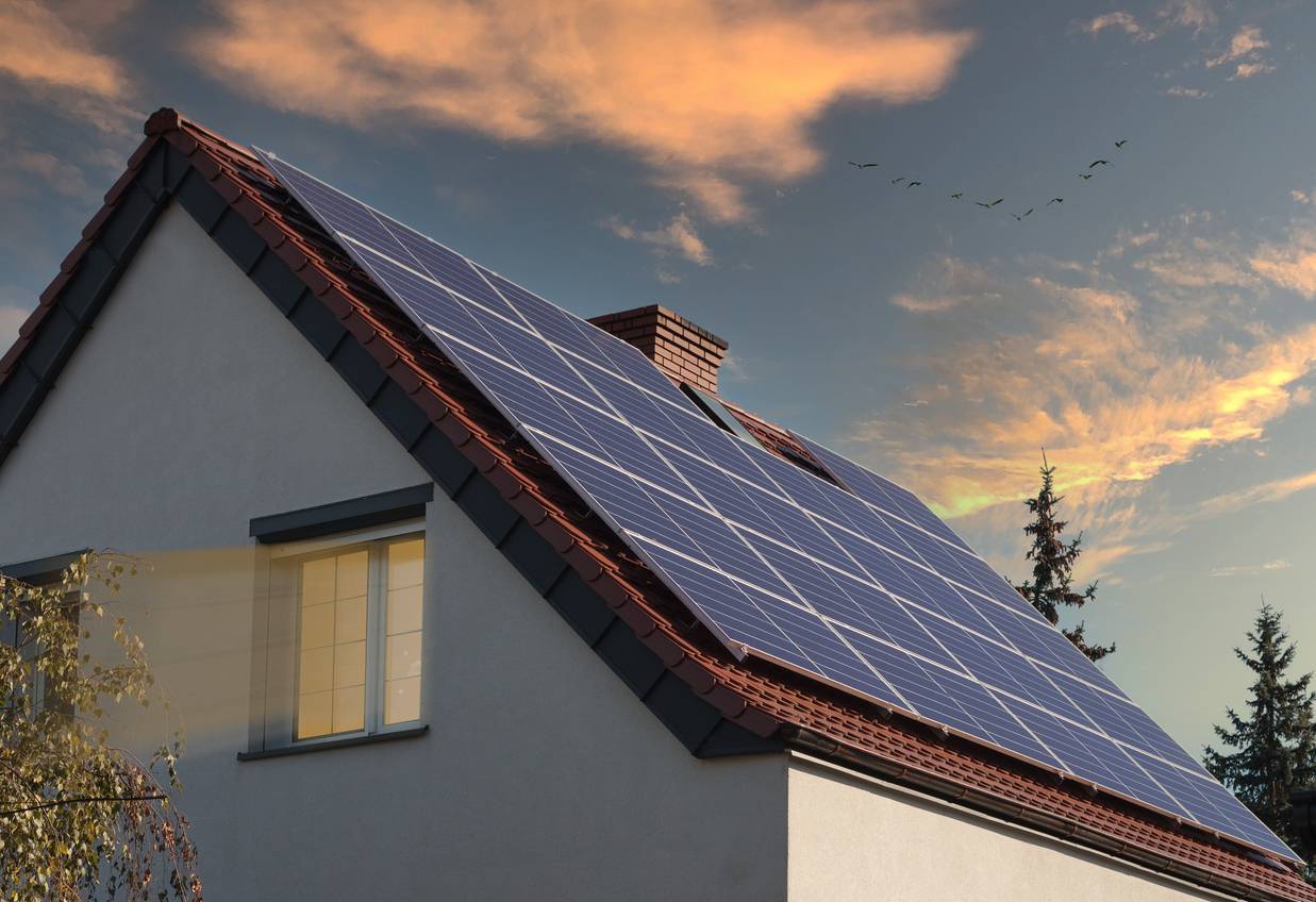 panneaux solaires énergie verte habitation maison électricité écologie